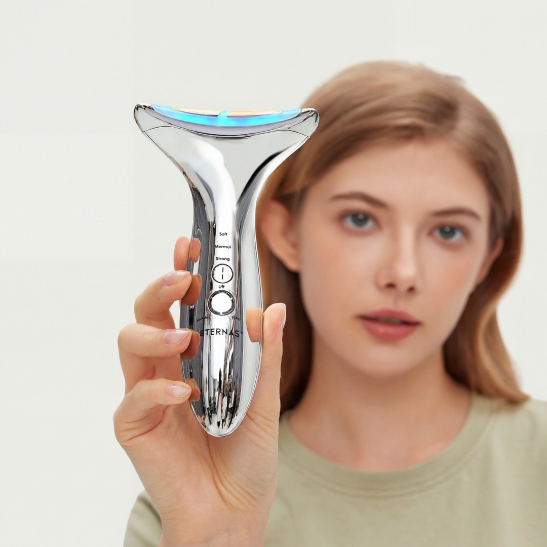 Lifting facial e do pescoço com radiofrequência e ouro 24K.